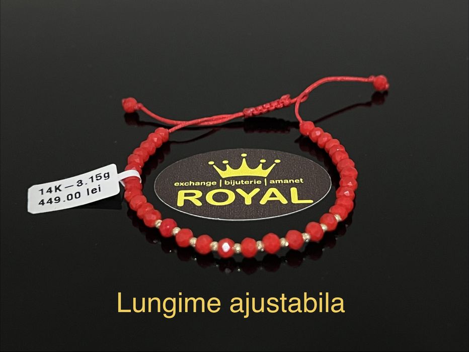 Bijuteria Royal CB : Bratara cu snur aur 14k 3,15gr