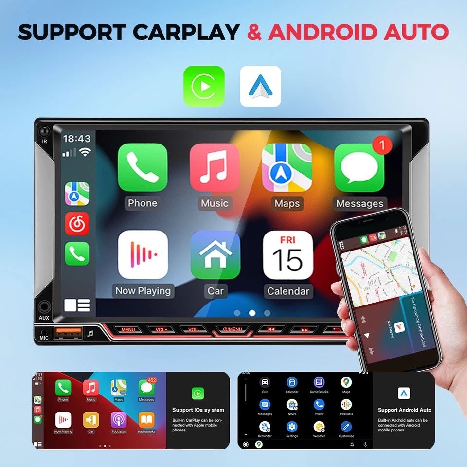 Navigație 7 inch cu 2 gb rami și 32 stocare carPlay și android car