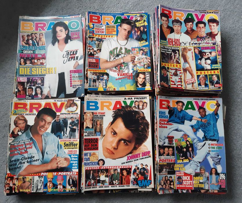 Голяма Колекция Стари Немски Списания BRAVO 163 Броя /1990 - 1994 год.