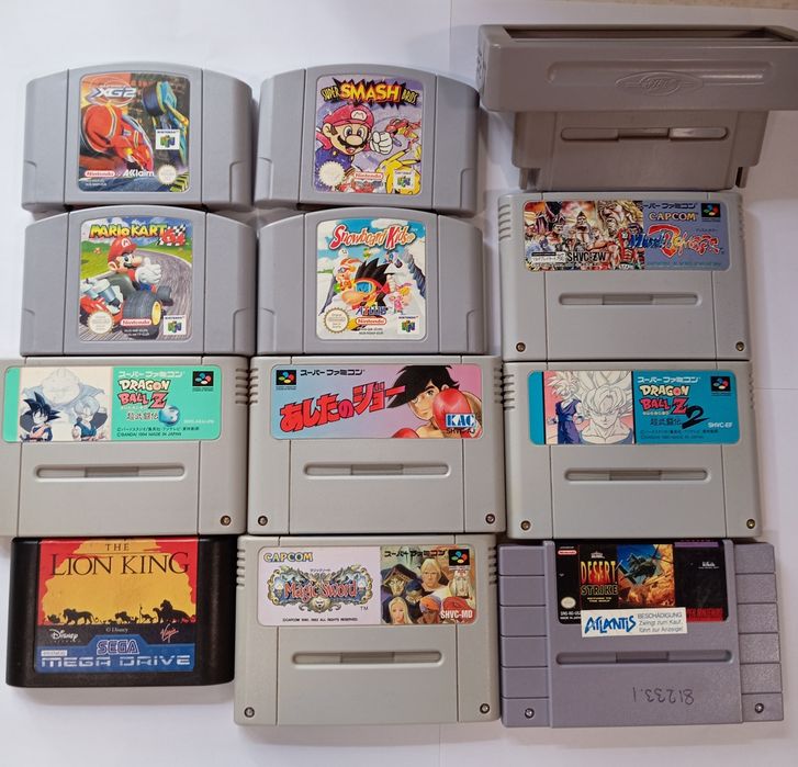 Casete Nintendo 64, Nintendo farmicon,Sega mega drive