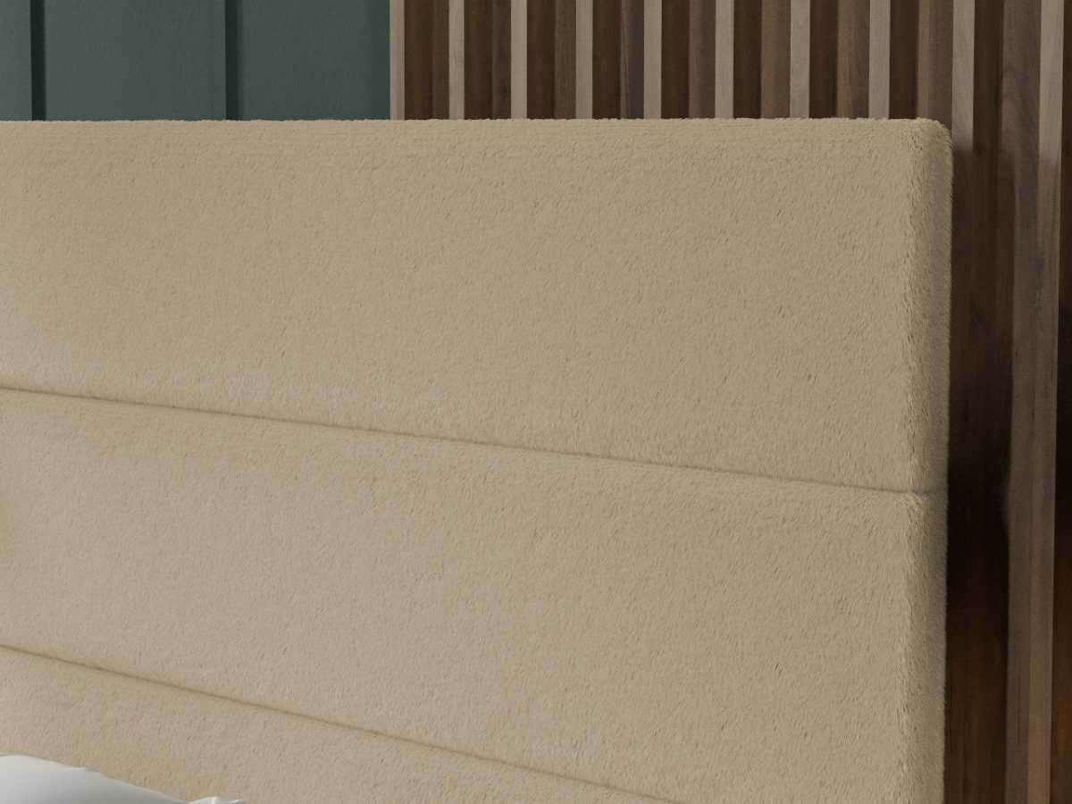 Pat tapitat Hera rabatabil 270x144 C1 cu blanita plusata Crem Lapit 29