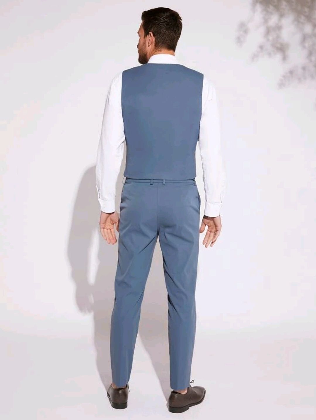 Costum nou Manfinity vestă cu pantaloni Blue XXL