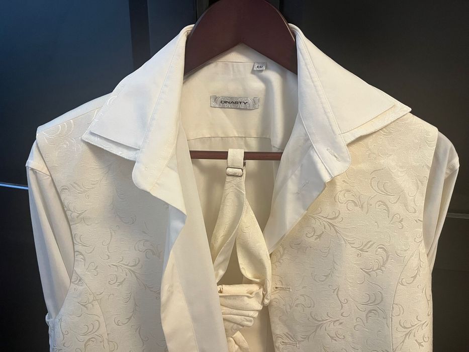 Costum de ginere brand Alb si Negru