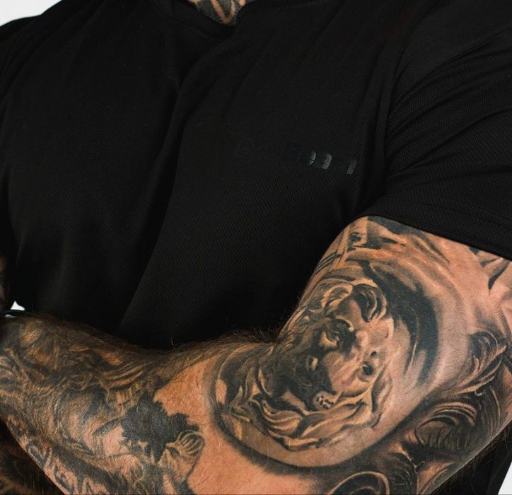 Мъжка тениска TRN Black - GymBeam