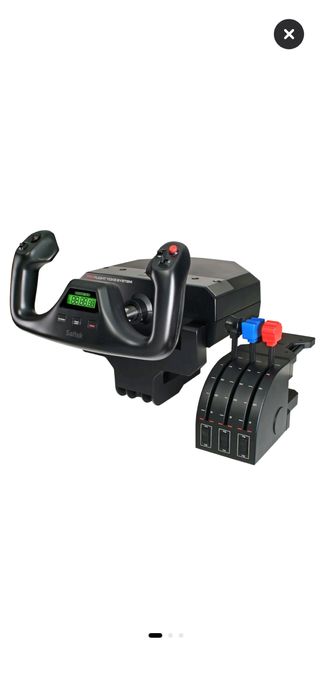 Vand set yoke + throttle + rudder pedals saitek pro/thrustmaster