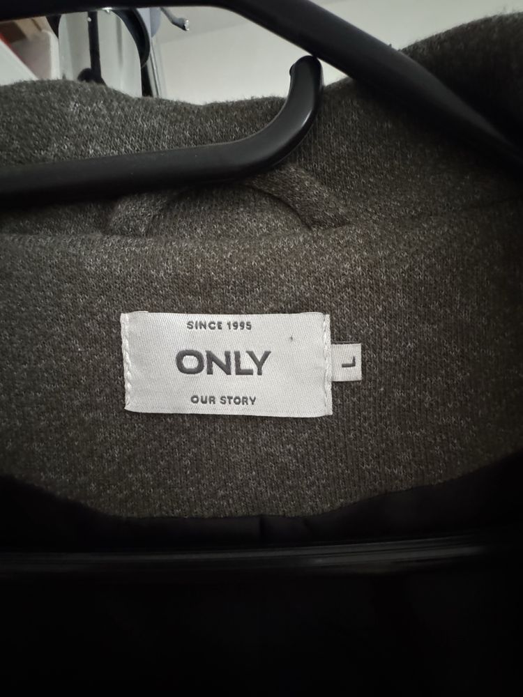 Палто Only, L размер, тъмно сиво