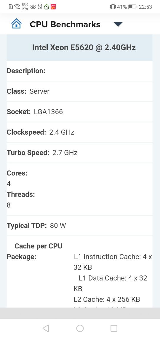 Intel xeon E5620