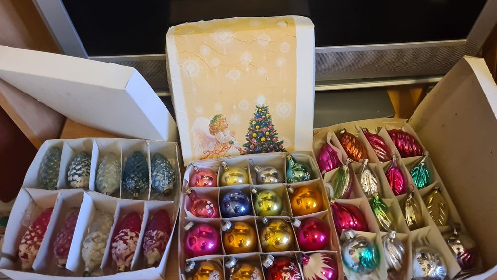 Елочные игрушки. Стеклянные.  Времен СССР