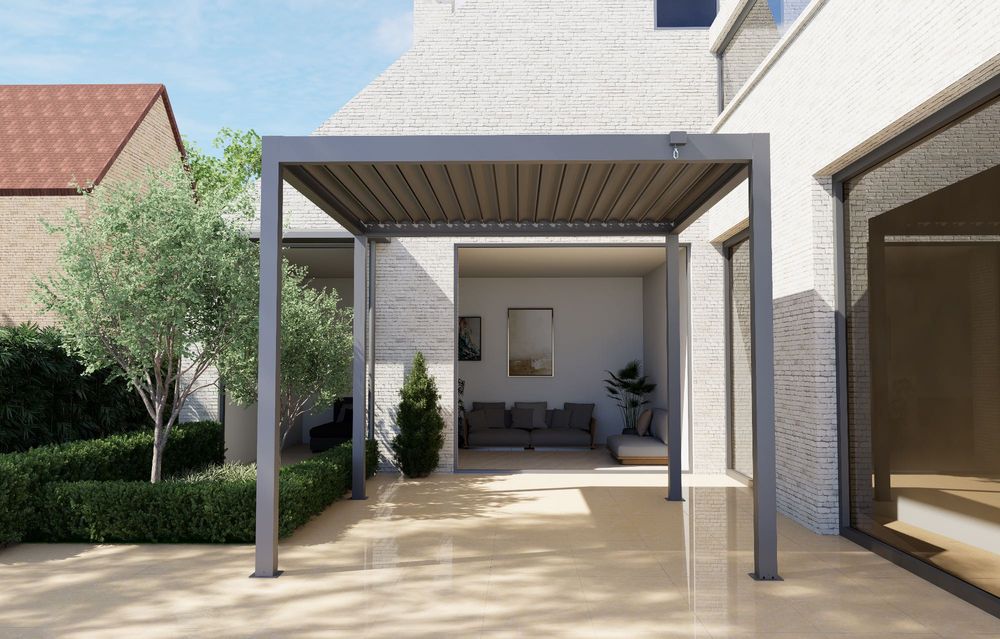 Стоманена биоклиматична пергола ПАЛЕРМО 3х3 м, 9 кв м