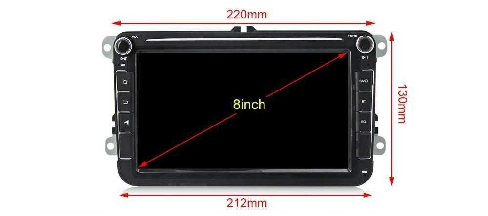 Navigatie android 11 2GB RAM vw golf passat tiguan skoda octavia