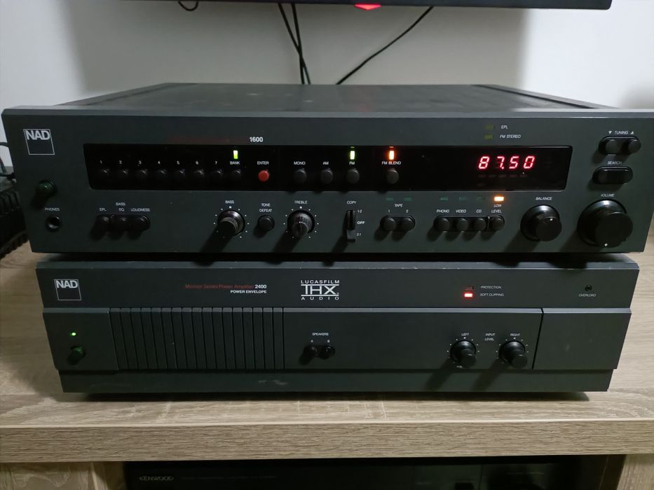 NAD 2400 amplificator final (power) + NAD 1600 preamplificator + tuner