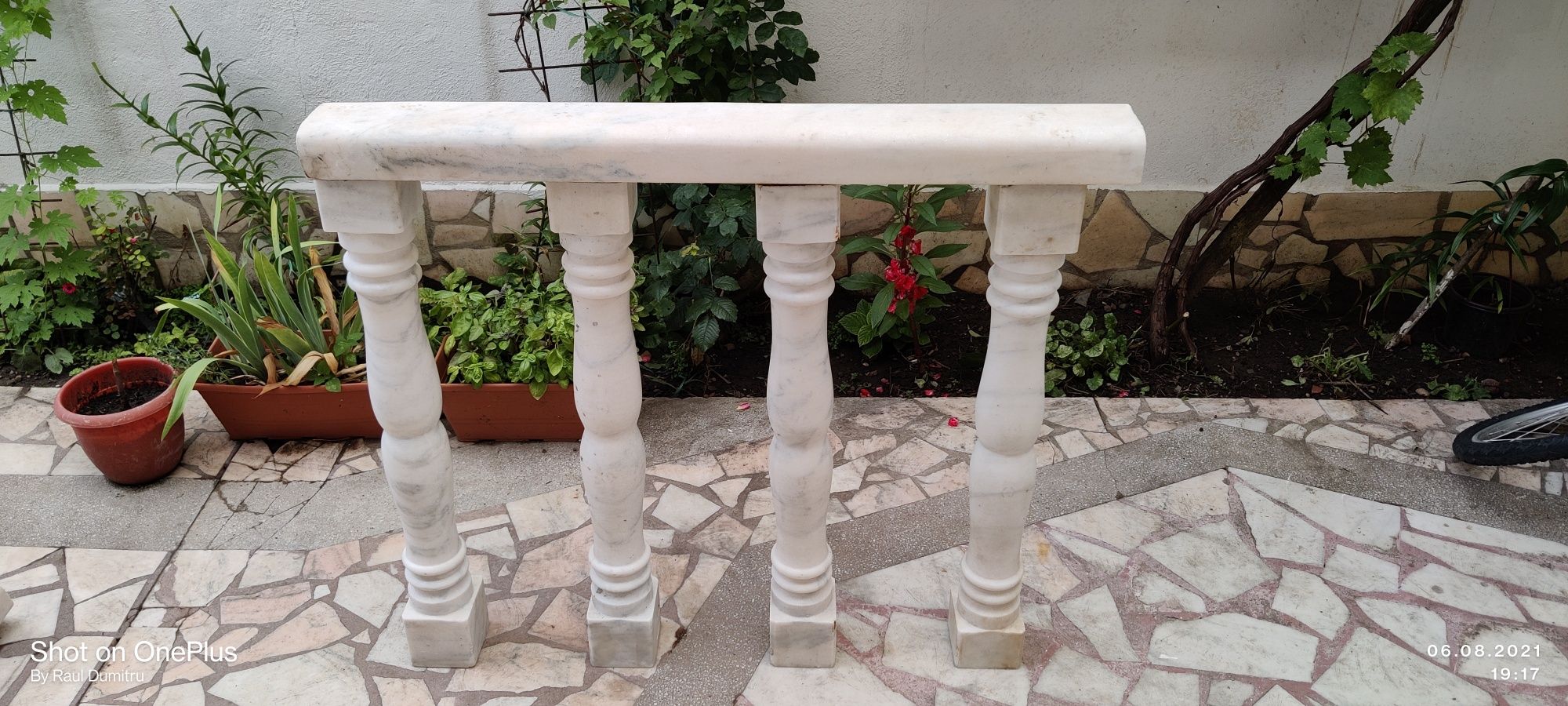 Balustradă din marmură albă (5 metri)