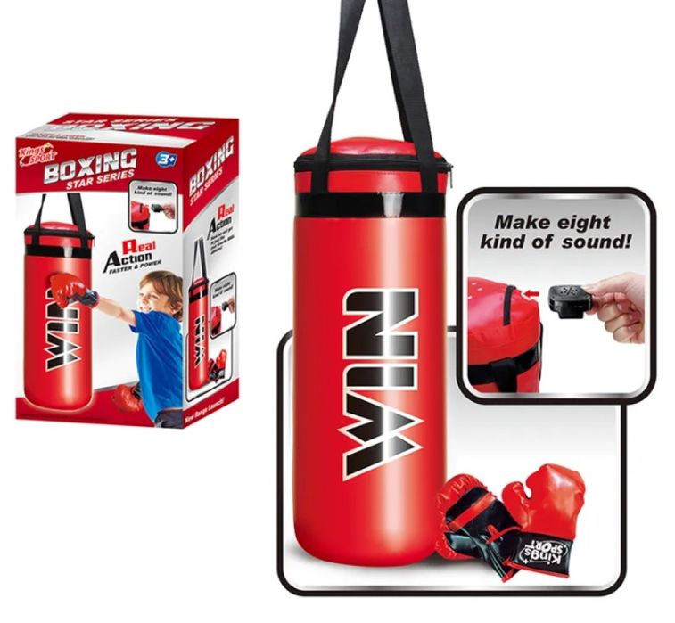 Детски комплект - Боксова круша с ръкавици 
Материал: ABS и PU ;
Цвят: