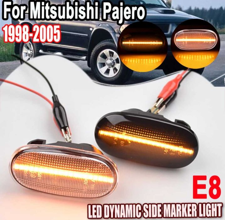 Динамични бягащи мигачи за калниците за Мицубиши Pajero Mitsubishi