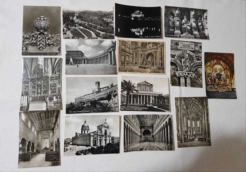 Lot 15 carti postale vechi colectie Germania, Italia biserici,bazilici