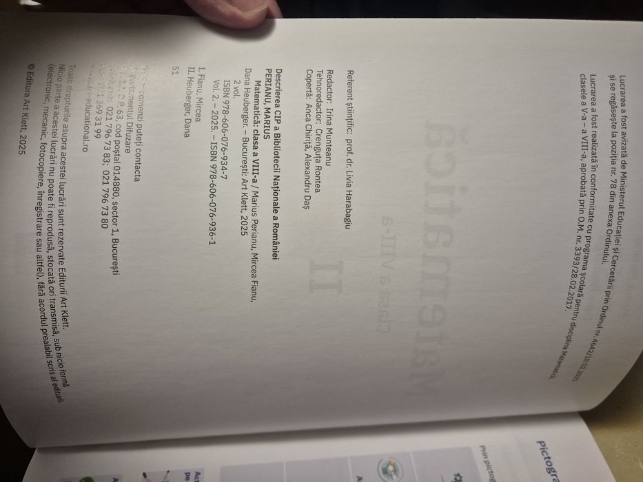 Culegere Matematica cls 8 clubul matematicienilor art klett