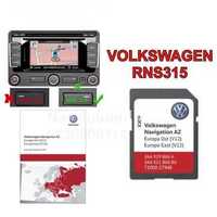 Card navigatie VW RNS 315 Passat  Tiguan Sharan Golf 6 ROMANIA 2022
