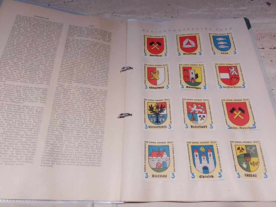 Album timbre rare"Die Wappen der Heimat"-ideal PASIONATI, COLECTIONARI