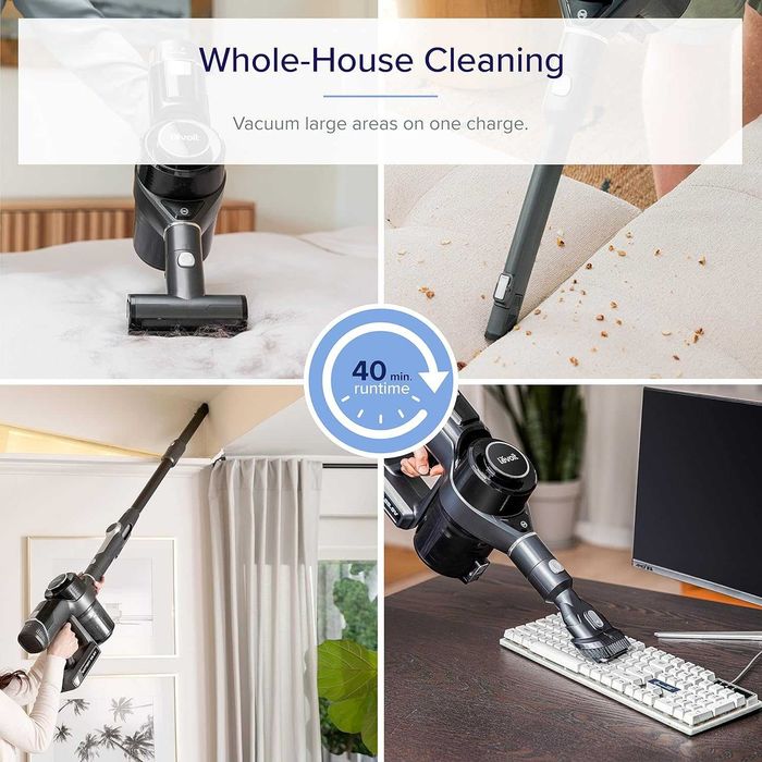 Вертикална прахосмукачка Levoit VortexIQ 40 Flex Безжична