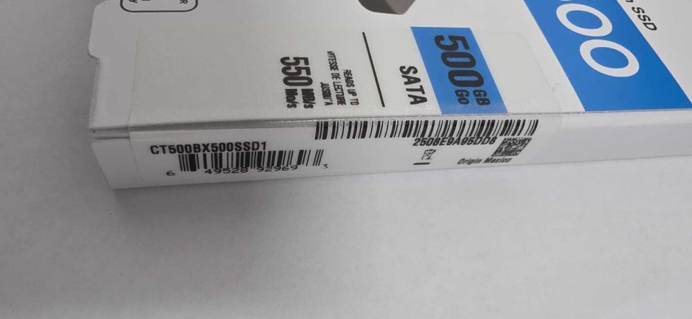 SSD CRUCIAL BX500, 500GB, 2.5”, Nou