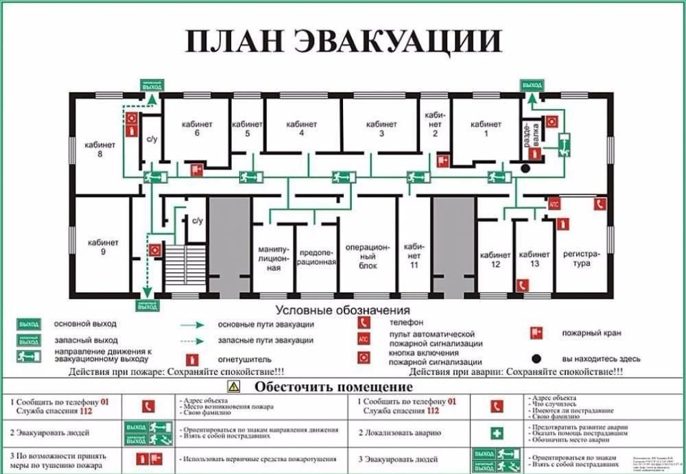 Изготовление схем эвакуации