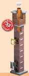 Cos fum profesional LEIER,ceramic,TERMOIZOLAT-transport GRATIS,16cm,h7