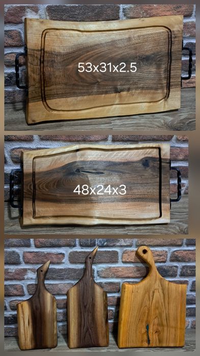 Дъски и плата  за рязане на мезета