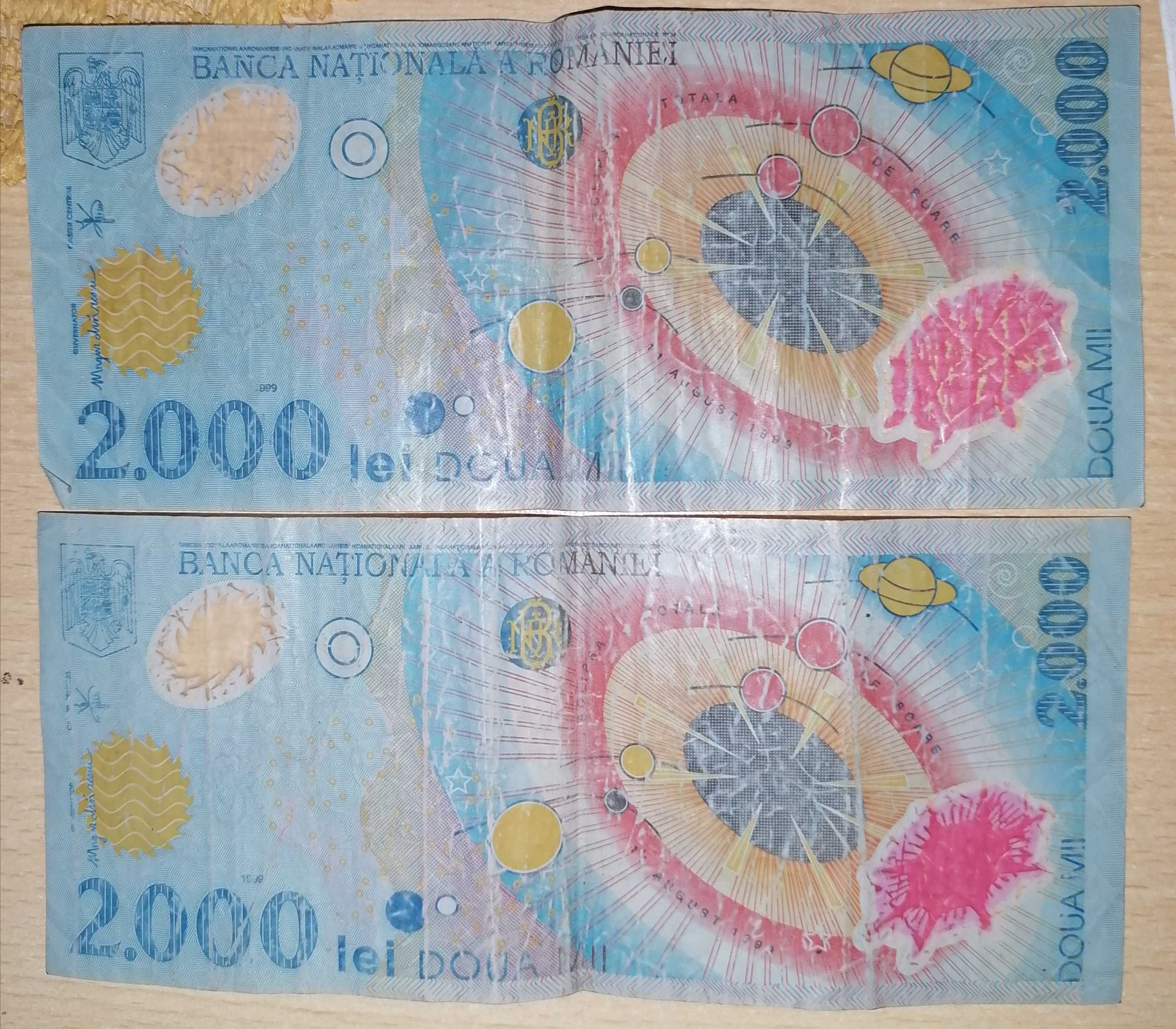 Vând doua bancnote eclipsa 1999