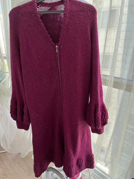 Шерстянное авторское Платье-Кардиган