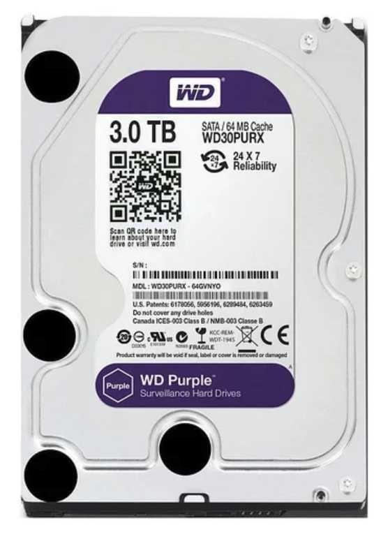 HDD Жесткий диск WD Purple 3Tb WD30PURZ