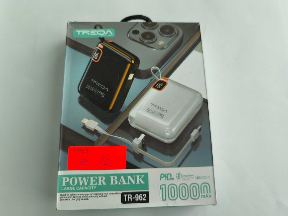 Baterie externa - power bank 10000 mAh 66 W