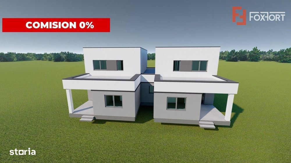 Duplex cu 4 camere de vanzare si teren de 335 mp - zona Sacalaz