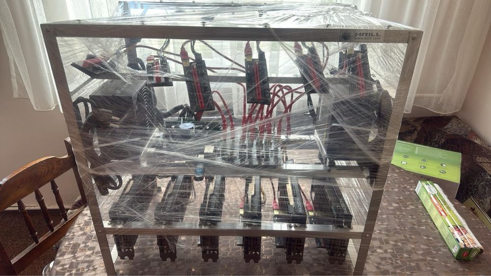 2x Mining rig-a RX 6600 | готови за работа, 2х майнинг рига рх 6600