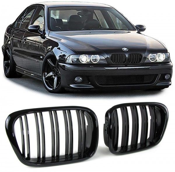 Grile duble BMW seria 5 E39 M5 look - Negru Lucios