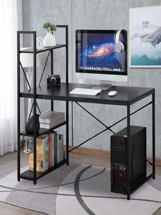 Компьютерный стол с книжной полкой