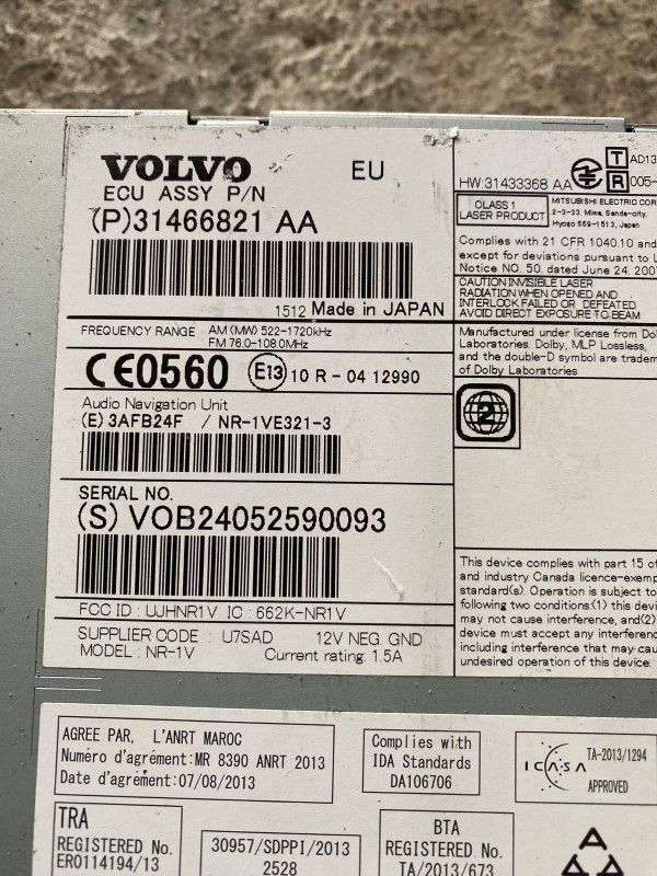 Magazie CD Volvo V60 S60 V70 V40 31466821