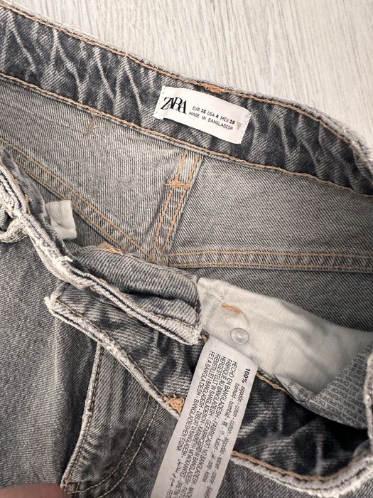 Дънки Mom fit сиви Zara