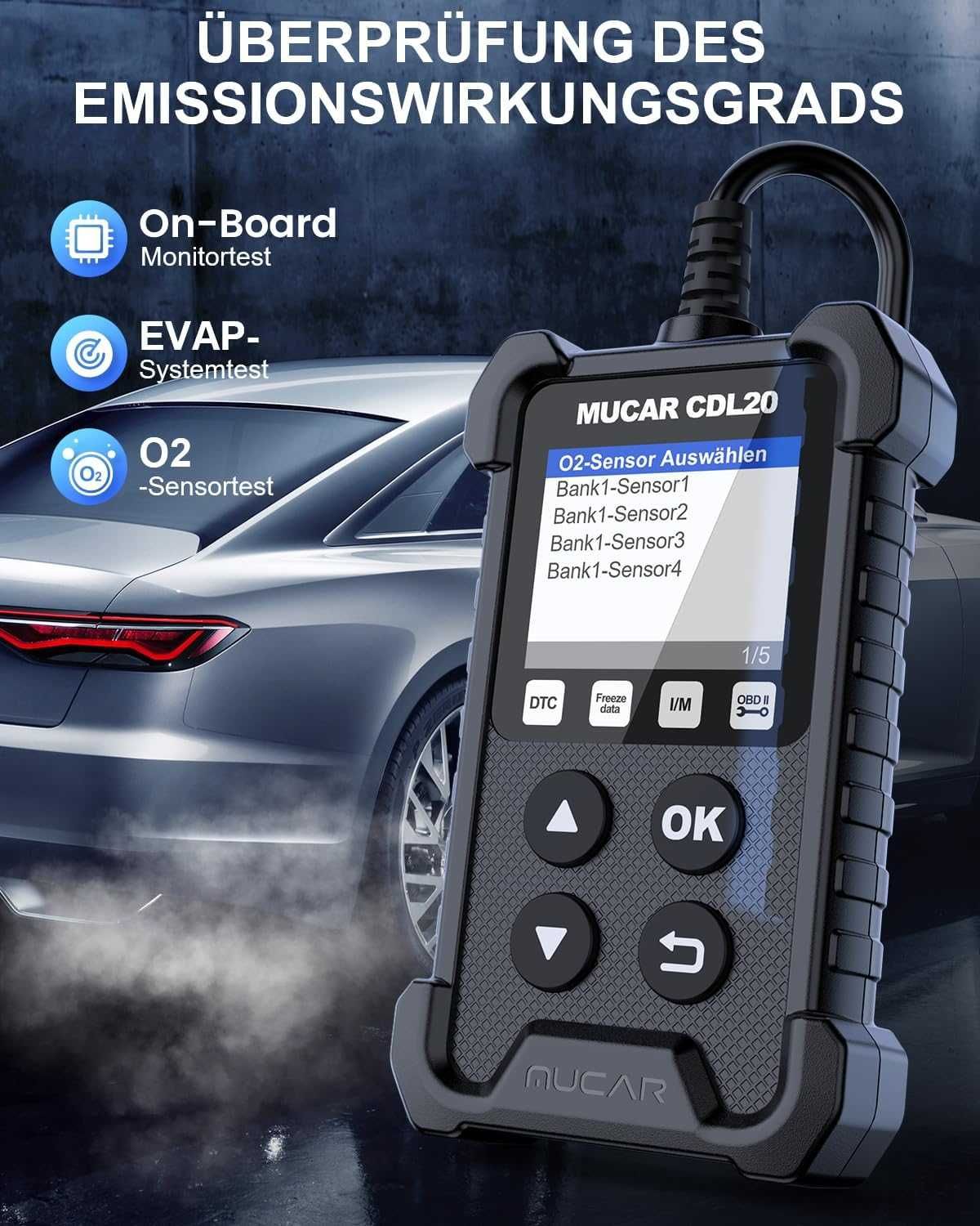 ПРОМО 2г Гаранция Нов Универсален OBD2 Скенер Диагностика UCAR CDL20