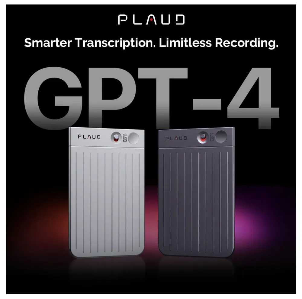 PLAUD NOTE - диктофон с искусственным интеллектом Chat GPT (57 языков)