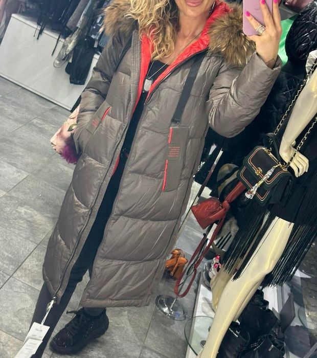 Дамско яке с естествен косъм