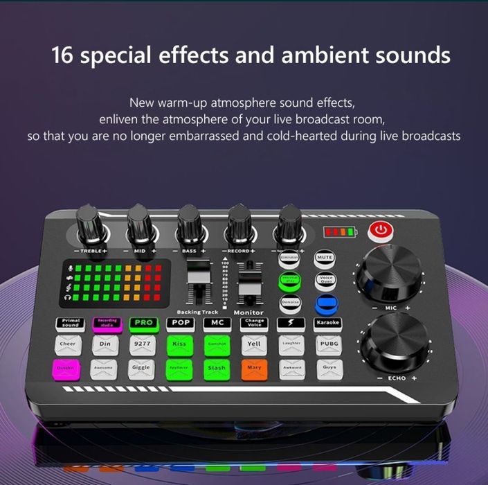 Consola DJ , Mixer audio cu efecte de sunet și Bluetooth 5.0 Receiver