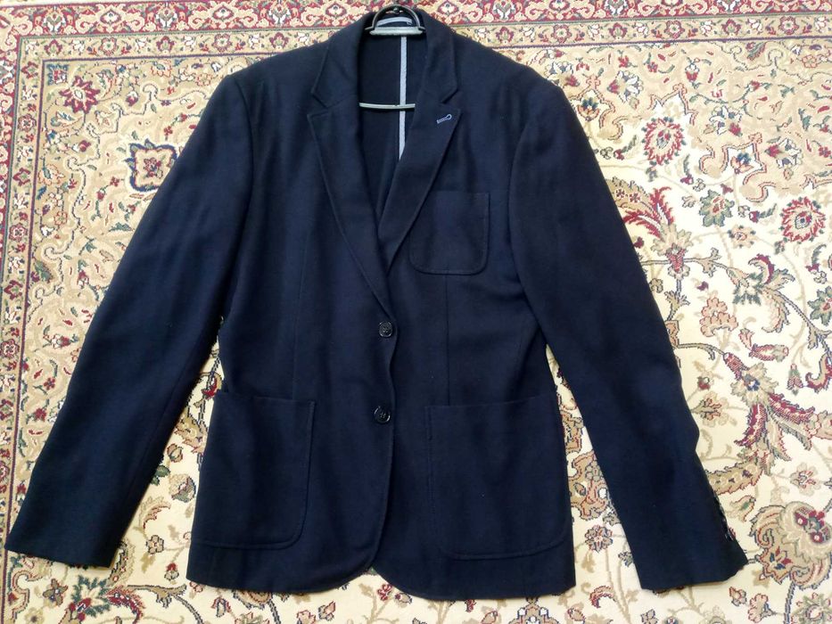 Пиджаки серый H&M, синий, черный размер 48, брюки Tom Tailor