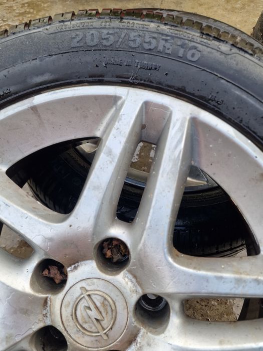 Jante aluminiu cu cauciucuri vara an 2023 ,205/55/16.Opel Astra h 5×11