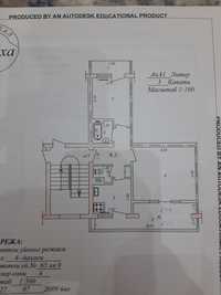 Shohsaroyi orqa tomonida 2 xonali kivartira 3 etajdan 56m²