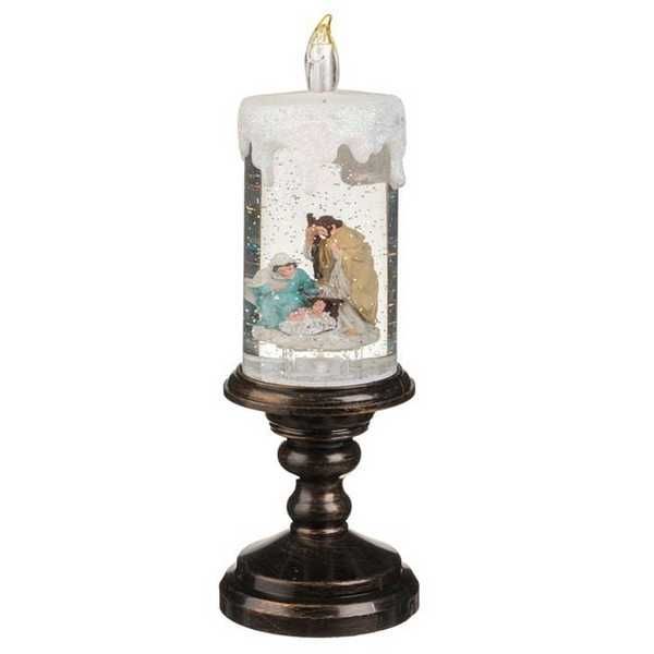 Коледен музикален фенер Mercado Trade, LED светлина, Бяла топла