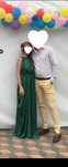 Rochie verde din matase