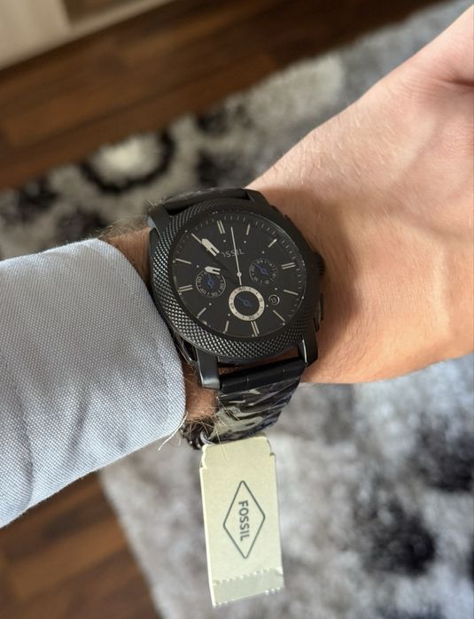 Ceas bărbătesc Fossil FS4552 negru quartz cronograf