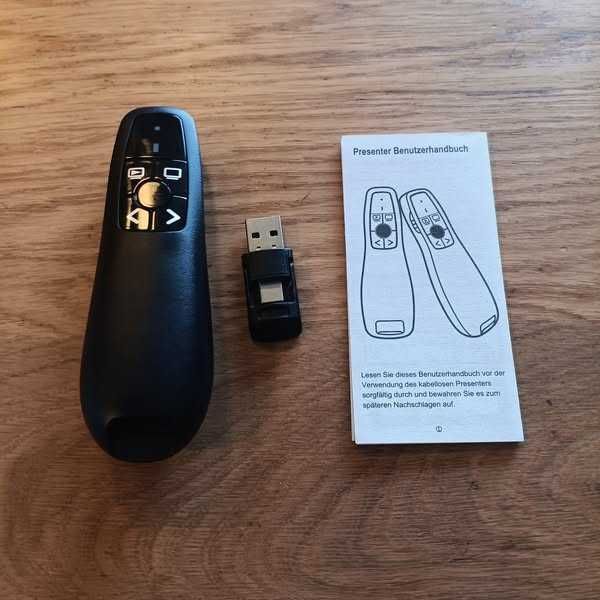 НОВ! Презентатор с USB-C, USB-A приемник, червен лазер