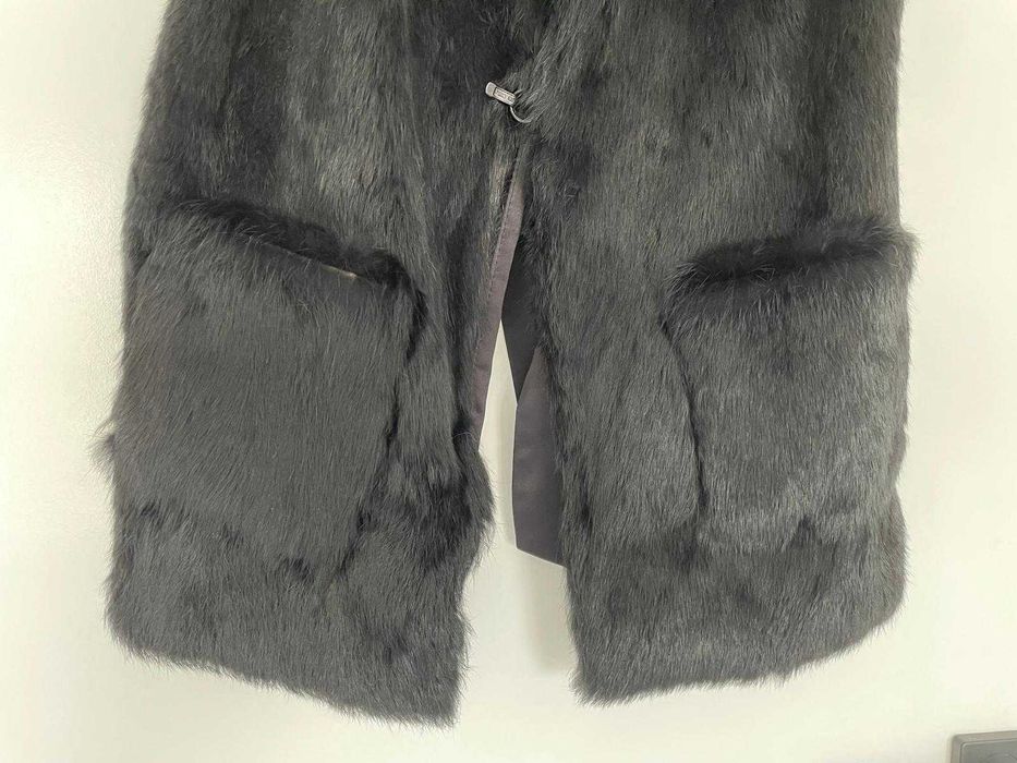 Vand vesta dama, neagra, cu blanita in fata si cordon, marime XS-M
