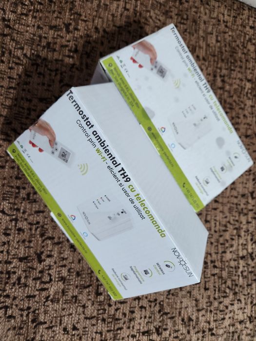 Termostat Wi-Fi cu telecomandă și aplicatie telefon